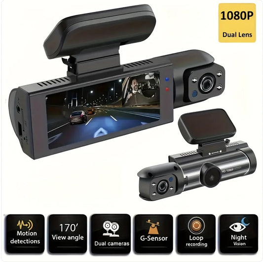 Dual HD 360° Dash Camera with Night Vision